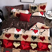 Комплект постільної білизни бязь люкс Selena Любляче серце 100305