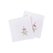 Набір столових серветок Christmas Star Lotus Home з вишивкою ручної роботи