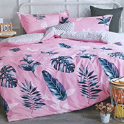 Постельное белье Монстера розовая 100281 бязь-люкс Selena