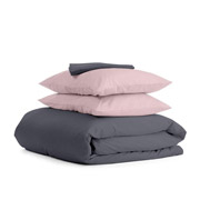 Комплект постільної білизни Cosas Сатин Сірий КофеН