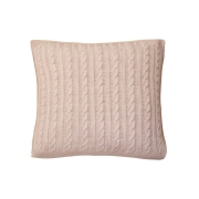 Наволочка вязаная Soft косы Пудра 150 45*45