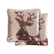 Подушка з вишивкою Олень Art Fondue 877-036 біла