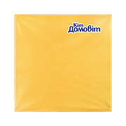 Серветки паперові столові тришарові жовті 33х33 см, 18 шт, Кіт Домовіт