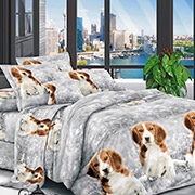 Постільна білизна Собачки 600345 полікоттон Selena