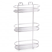 Полиця 3-ярусна кутова хромована кутова хромована овальна Besser 0185