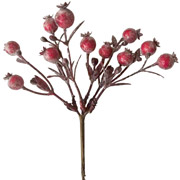 Гілка декоративна 17 см із червоними ягодами Yes! Fun 973953 зацукрована