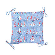 Подушка на стілець Гноми Home Line 178514 блакитний-джинс із зав'язками