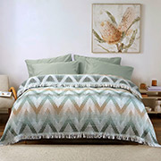 Покривало Girona Lotus Home зелений-гірчичний