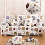 Чохол на диван мікрофібра Homytex квадрати