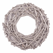Вінок ротанговий срібний 30см YES! Fun 974244