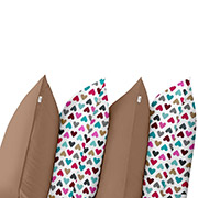 Набір з 4 наволочок Brown Love ранфорс Cosas 