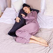 Подушка для вагітних і відпочинку Г-подібна 8459 Velvet Line 28-0007 Black MirSon