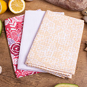 Набір із 3 вафельних кухонних рушників 616 Flowers in a vase Mirson