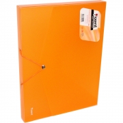 Папка на гумках об'ємна, Axent A4, прозора помаранчева 1502-25-A