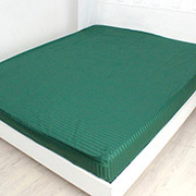 Простирадло на гумці 30-0017 Green сатин-страйп MirSon