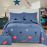 Покривало стьобане синє Bella Villa С-0052