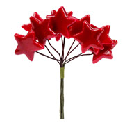 Зірочка декоративна 3.7 см 9 шт. в пучку Yes! Fun 974152 червона глянець