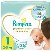 Підгузки Pampers Premium Care Розмір 0 Newborn 2-5 кг 26 підгузників 8001841104614