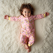 Комбінезон-чоловічок для дівчинки 1502261ніч футер Татошка рожевий