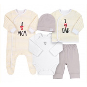 Комплект для малюка Бембі КП250 жовтий сірий