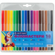 Фломастеры Centropen смываемые 18 цветов 7790/18 ТП