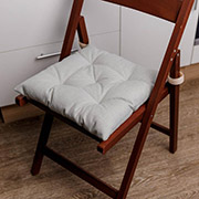 Подушка на стілець Manchester Прованс світло-сіра з липучками