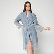 Халат жіночий махровий Nusa NS-4120 gri сірий