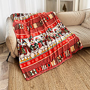 Флісовий плед Святкові каченята 9130 Love you