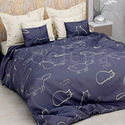 Комплект постільної білизни Selena Синій Кот 100436