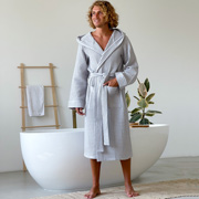 Халат чоловічий вафельний з капюшоном 901 Cosy світло-сірий