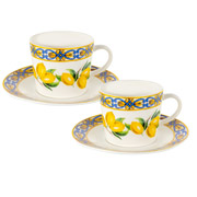 Набір чайний порцеляновий 4 предмети 220 мл Сицилійський лимон Lefard 922-093