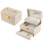 Органайзер для прикрас 16х12х10.5 см Lefard 819-037-3 кремовий