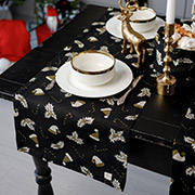 Доріжка новорічна Шапочки на чорному Прованс