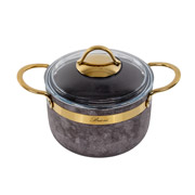 Каструля з кришкою 18 см 2,5 л Royal Stone Sandstone Gold Brioni 764-038