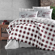 Постільна білизна Edmon dark red ранфорс First choice