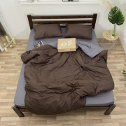 Постільна білизна Lelit SS-3011 сатин-страйп коричневий із сірим