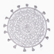 Круглий килимок у ванну кімнату Layla Irya gri сірий