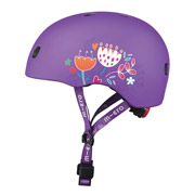 Шолом захисний M 52-56 см Micro AC2138BX фіолетовий з квітами