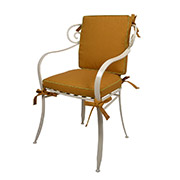 Набір із 2 подушок для стільця New Nicole гірчичні із зеленим кантом Villa Grazia