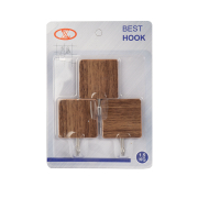 Набор крючков на двухстороннем скотче Kornel коричневый 3 шт