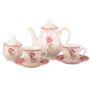 Набір чайний Дамаск Фловер Пінк на 6 персон Claytan Ceramics 910-084