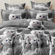 Постільна білизна Муркотики 300344 сатин Selena