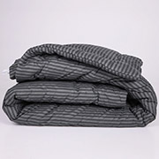 Ковдра літня антиалергенна 142 Color Fun Line 17-0611 Stripe Black EcoSilk MirSon