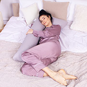 Подушка для вагітних та відпочинку Г-подібна 8412 Ranforce Elite 16-5703 Light Gray MirSon