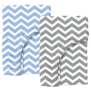 Дитячий набір з 2 простирадл на гумці Zigzag blue - Zigzag grey Cosas