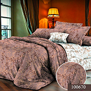 Комплект постільної білизни бязь люкс Selena Гілочка кавова 100670