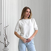 Футболка жіноча в'язана Art Knit молочна