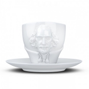 Чашка порцелянова з блюдцем 260 мл Вільям Шекспір Tassen TASS801201/TR біла
