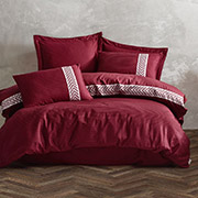 Білизна постільна Brillant сатин-жакард Saheser Home бордова