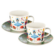 Набір чайний порцеляновий 4 предмети 250 мл Green Christmas Lefard 922-100